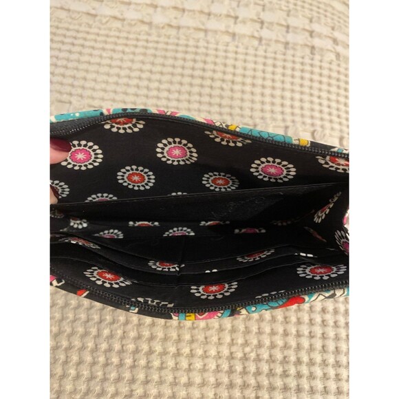 Vera Bradley Colorful Wallet Wristlet Top Zip w/ Wrist Strap 6 Credit Card Slots - Picture 6 of 12